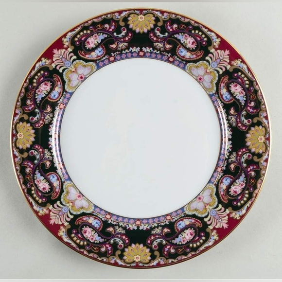 Muirfield Royal  paisley floral gold detail salad dessert plates Set of 4